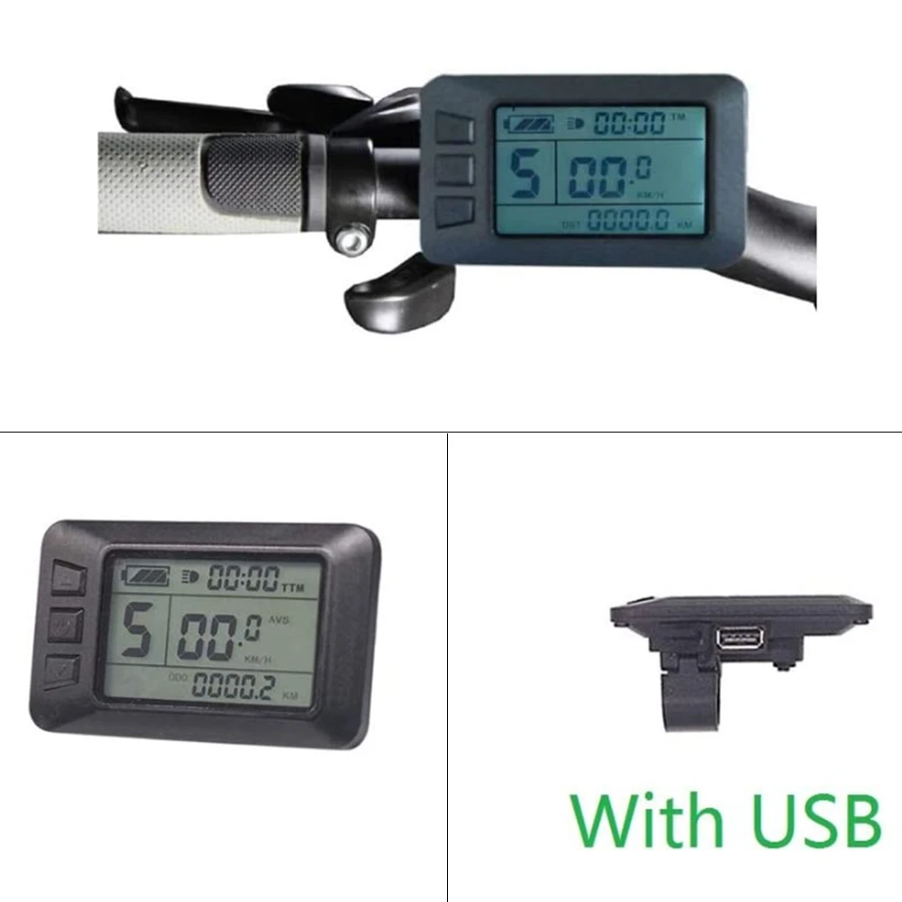 ABLB-Electric Bicycle With USB Plug KT-LCD7 Intelligent Display E-Bike LCD Control Panel Waterproof Accessories