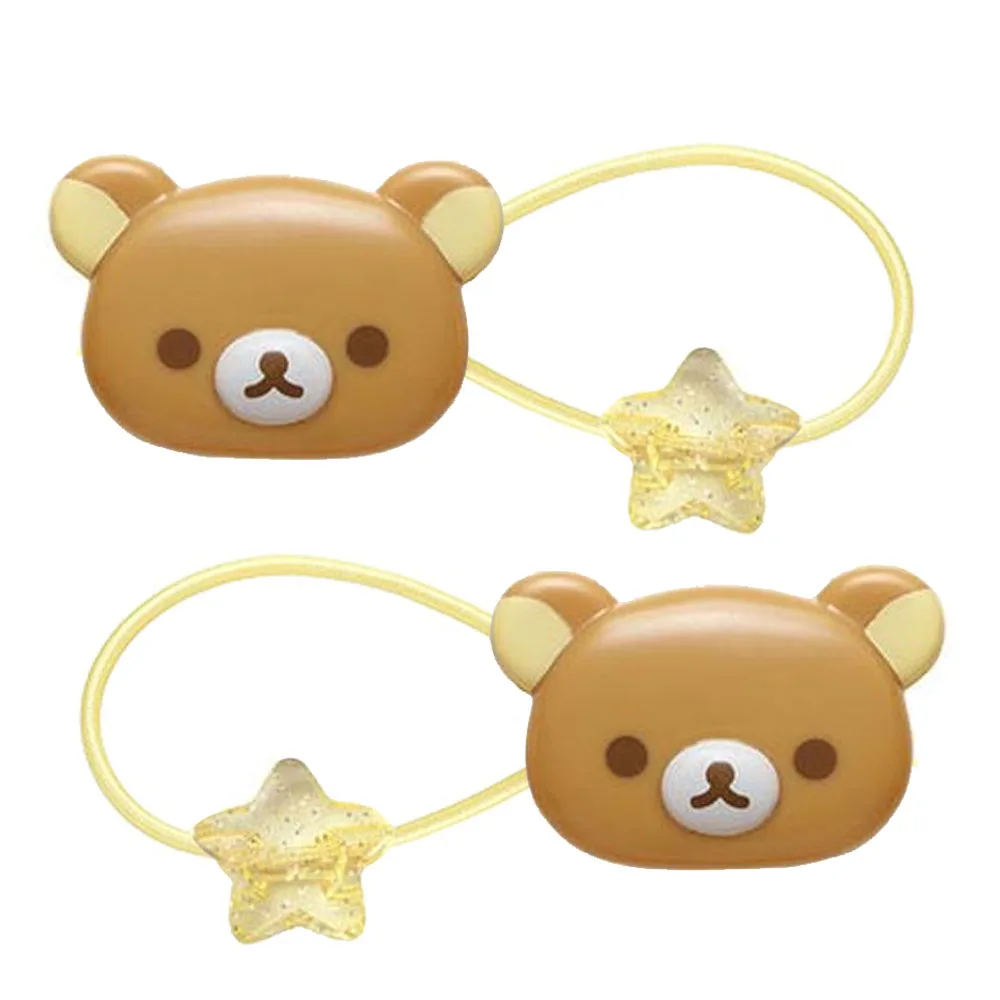 Cute Rilakkuma Korilakkuma Bear Elastic Hair Ties Rubber Bands Hairtie Ribbons Scrunchies Ropes Hair Accessories for Girls Women