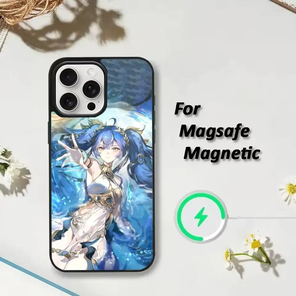 W-wuthering waves L-Iuno  Phone Case For iPhone 17,16,15,14,13,12,Plus,Pro,Max For Magsafe Magnetic Wireless Charge