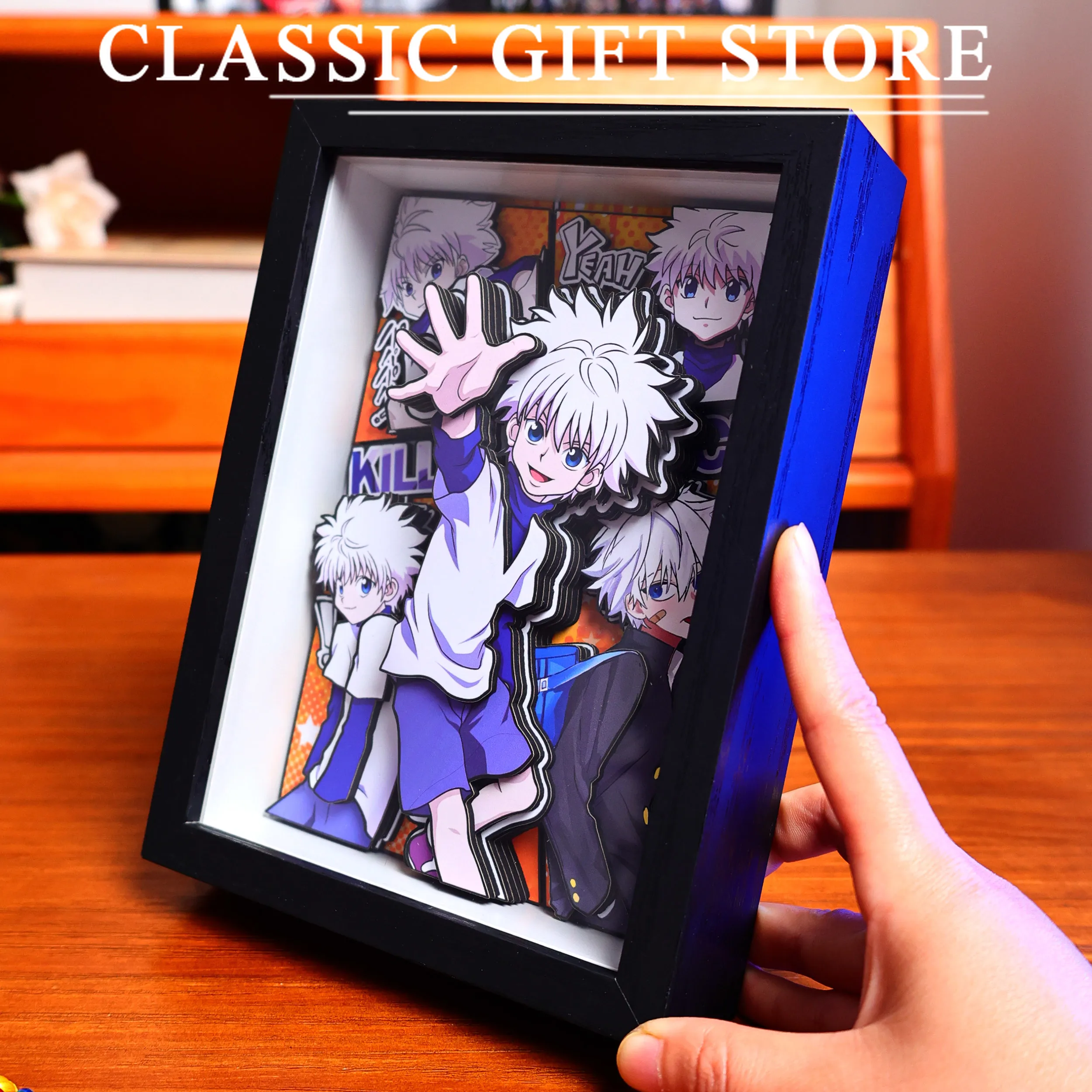 

HUNTER×HUNTER Anime Cartoon 3D Art Painting Killua Zoldyck Cartoon Figure Collect Picture Handmade Desktop DecoraGift