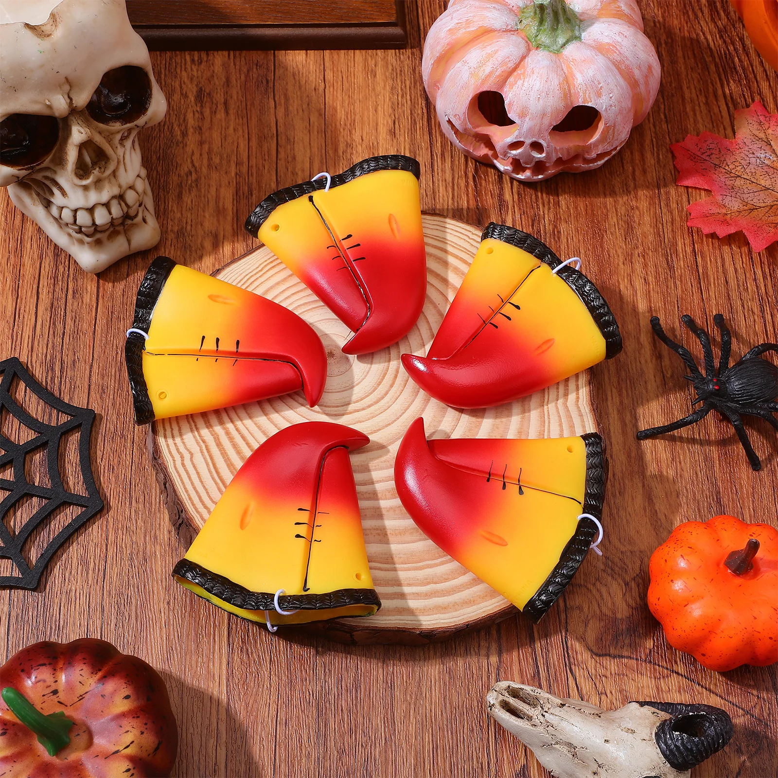 5Pcs Simulation Animal Nose Mask for Halloween Cosplay Carnival Circus Props Realistic Parrot Beak Dress Up Performance Set