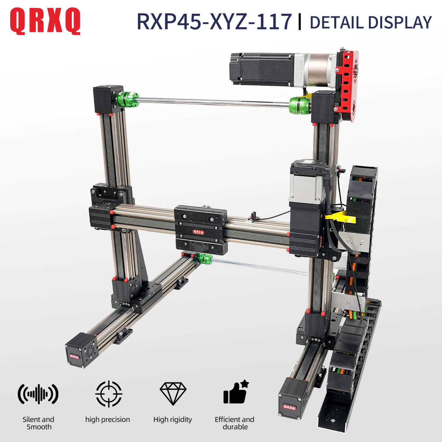 

QRXQ RXP45-XYZ-117 Линейный робот с ременным приводом Ременная направляющая с ЧПУ Позиционирование системы движения Приводная сцена Вст Моторизованный портал