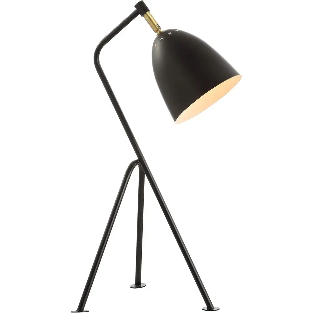 24-inch Black/Brass Gold LED Desk Lamp with Bulb for Bedroom, Living Room, Home Office, and Dorm