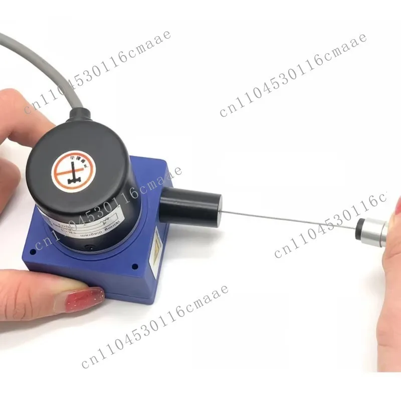 Cable Displacement Sensor+digital Display Instrument Group, with Rope Electronic Ruler Linear Encoder Input 12-24V Output 0-5V