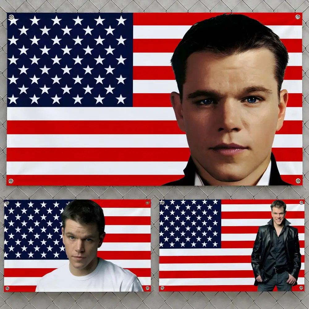 Actor Matt Damon The Martian Mark Watney Flags Wall Hanging Flag Banners For Birthday Parties Outdoor Bedroom Dorm Room Decor