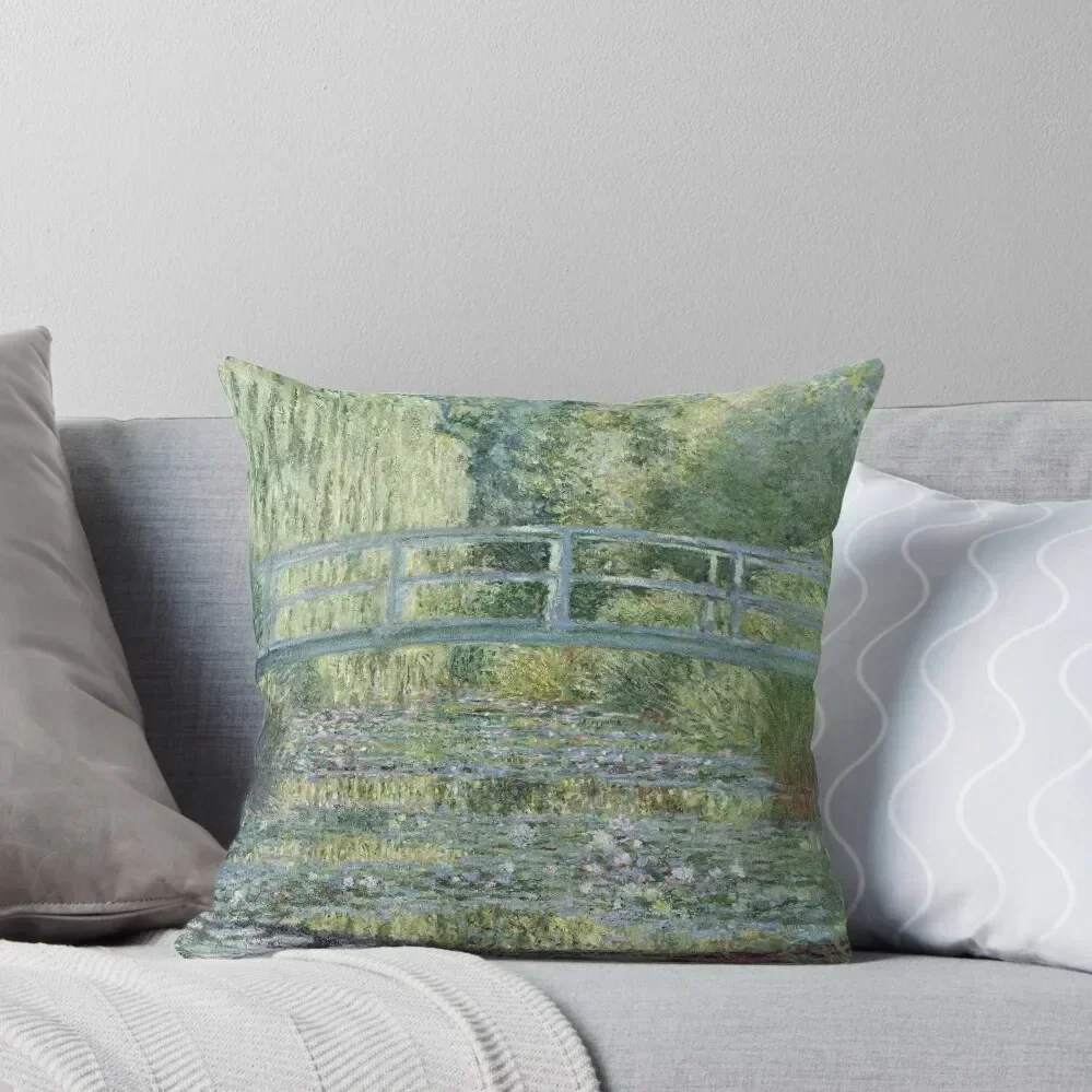 

Claude Monet - The Japanese Bridge (The Water-Lily Pond), 1899 Throw Pillow Cushion Cover Set autumn decoration pillow