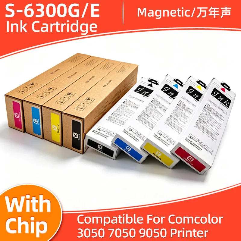 

S-6300 S-6300G/E S-6301G/E S-6302G/E S-6303G/E Pigment Ink Cartridge Compatible For Riso Comcolor 3050 7050 9050 Printer Pigment