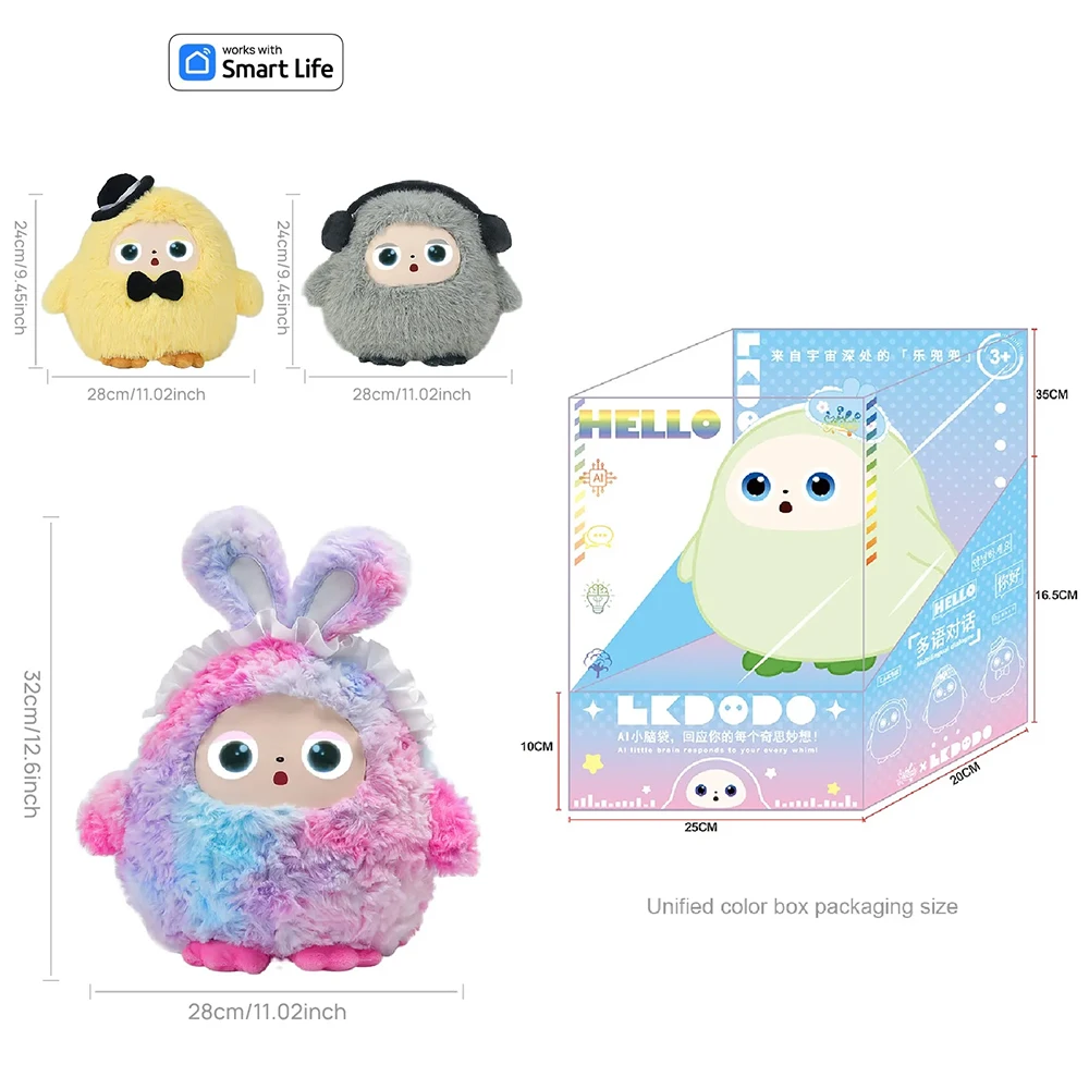 ตุ๊กตา AI อัจฉริยะ มีเสียงพูด ตา LED สนทนาได้หลายภาษา เล่นเกมส์ได้ เป็นเพื่อนเล่นอารมณ์ดี ร้องเพลง เล่าเรื่อง