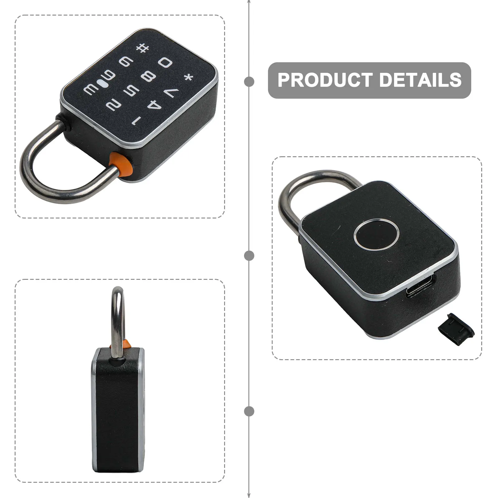 Advanced IP65 Waterproof Smart Padlock With Keyless Biometric Fingerprint And Biometric Fingerprint Unlock
