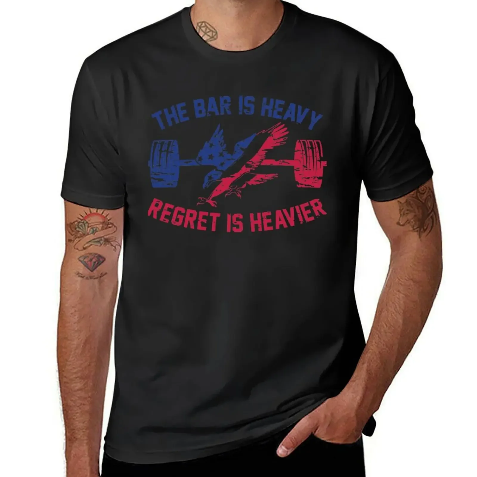 

The Bar Is Heavy Regret Is Heavier - RWB T-Shirt oversized graphic tee graphic tee shirt men t shirt