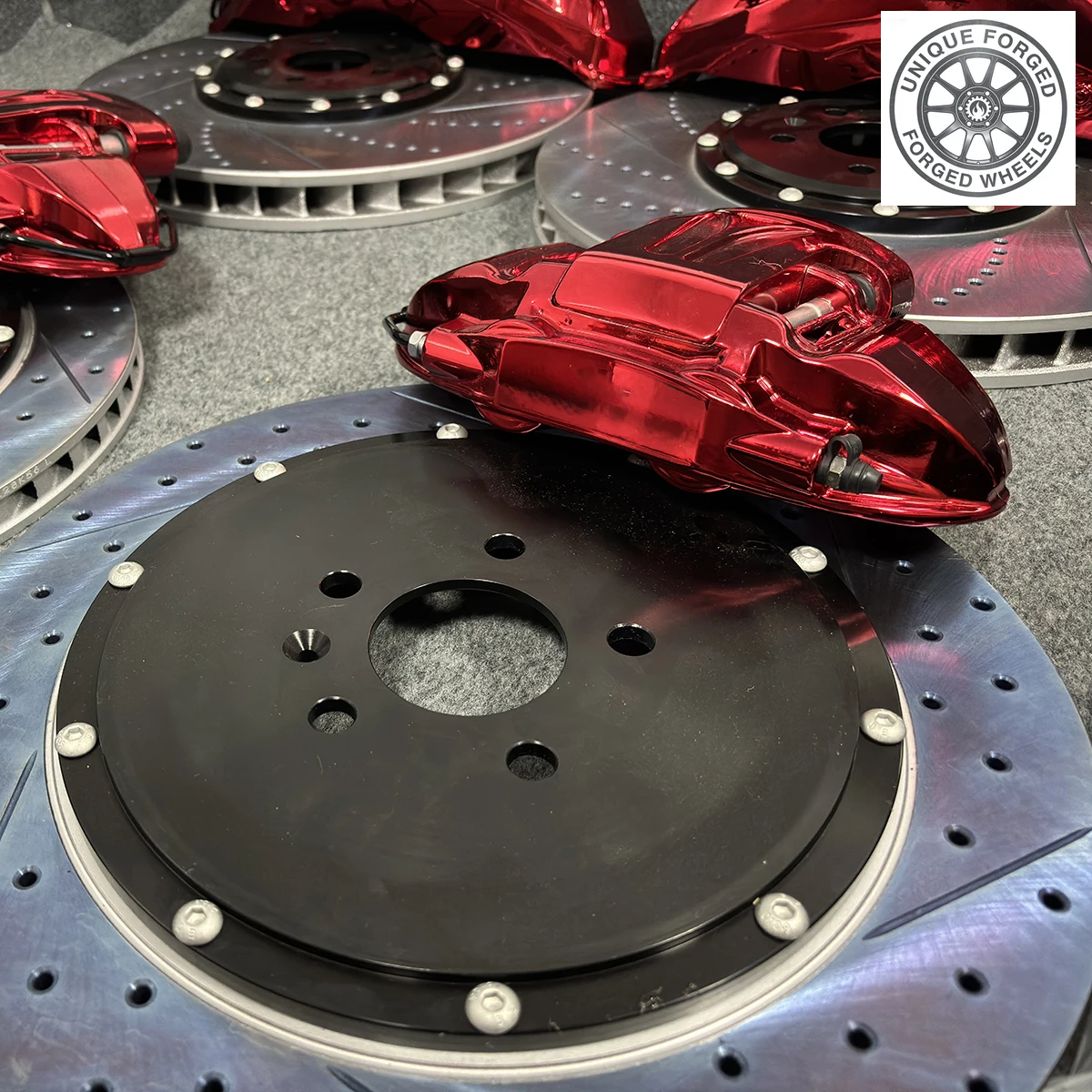 

26 Style Large 10Pot High Performance Aluminum Brake Drilled Slotted Disc Kit