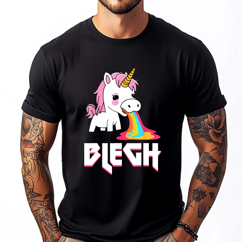 

Blegh Metalcore Unicorn Free Shippping Items Lowest Prices Female Oversized T Shirt Men Halloween