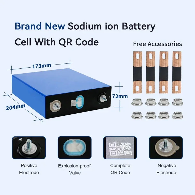 Manufacturing 220Ah 3.1V SIB sodium ion battery 210Ah 4000 cycle brand new 200Ah sodium ion battery prismatic sodium ion