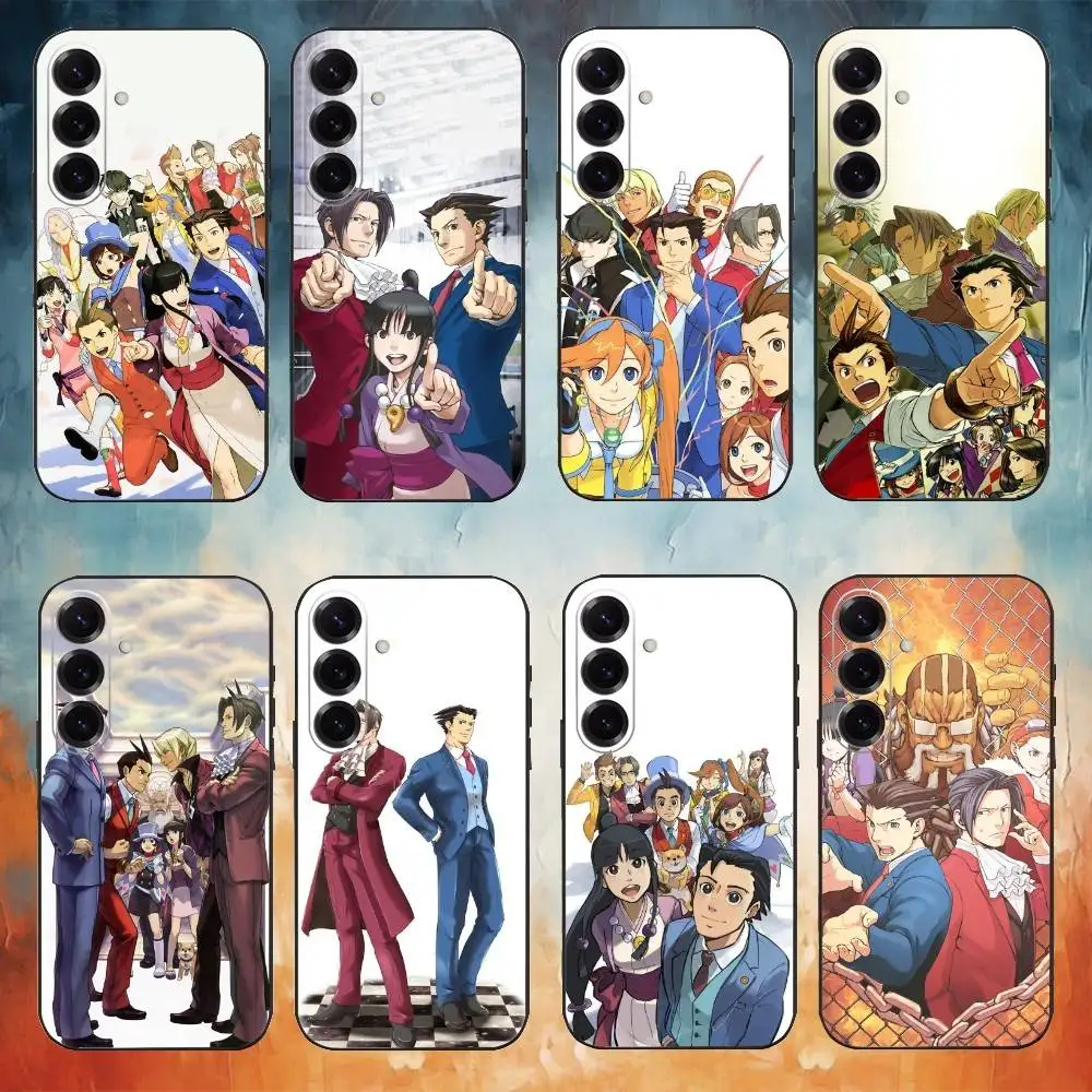 

Game Ace A- Attorney Phone Case For Samsung Galaxy A73,A72,A71,A70,A53,A52,A51,Others Soft Black Cover
