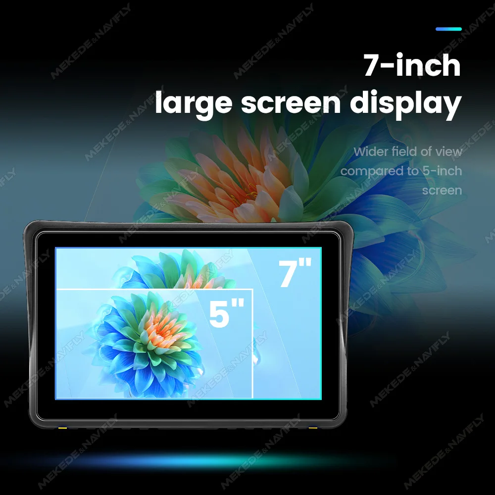 شاشة عرض ملاحة GPS محمولة مقاس 7 بوصة للدراجات النارية لوحة قيادة رقمية للدراجات النارية لاسلكية CarPlay Moto Android Auto #5