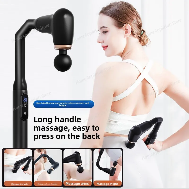 

Fascia Massage Gun Electric Back Massager Professional Muscle Massage Machine High Frequency Body Massager With Extended Handle