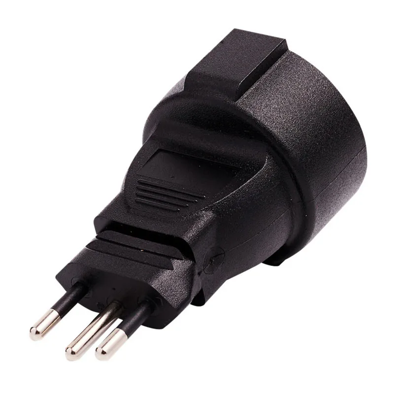 Черная медь, Швейцария, штекер в ЕС, 4,8 мм, гнездовой адаптер питания, переходник для Кореи, России, Украины, Европы, страны