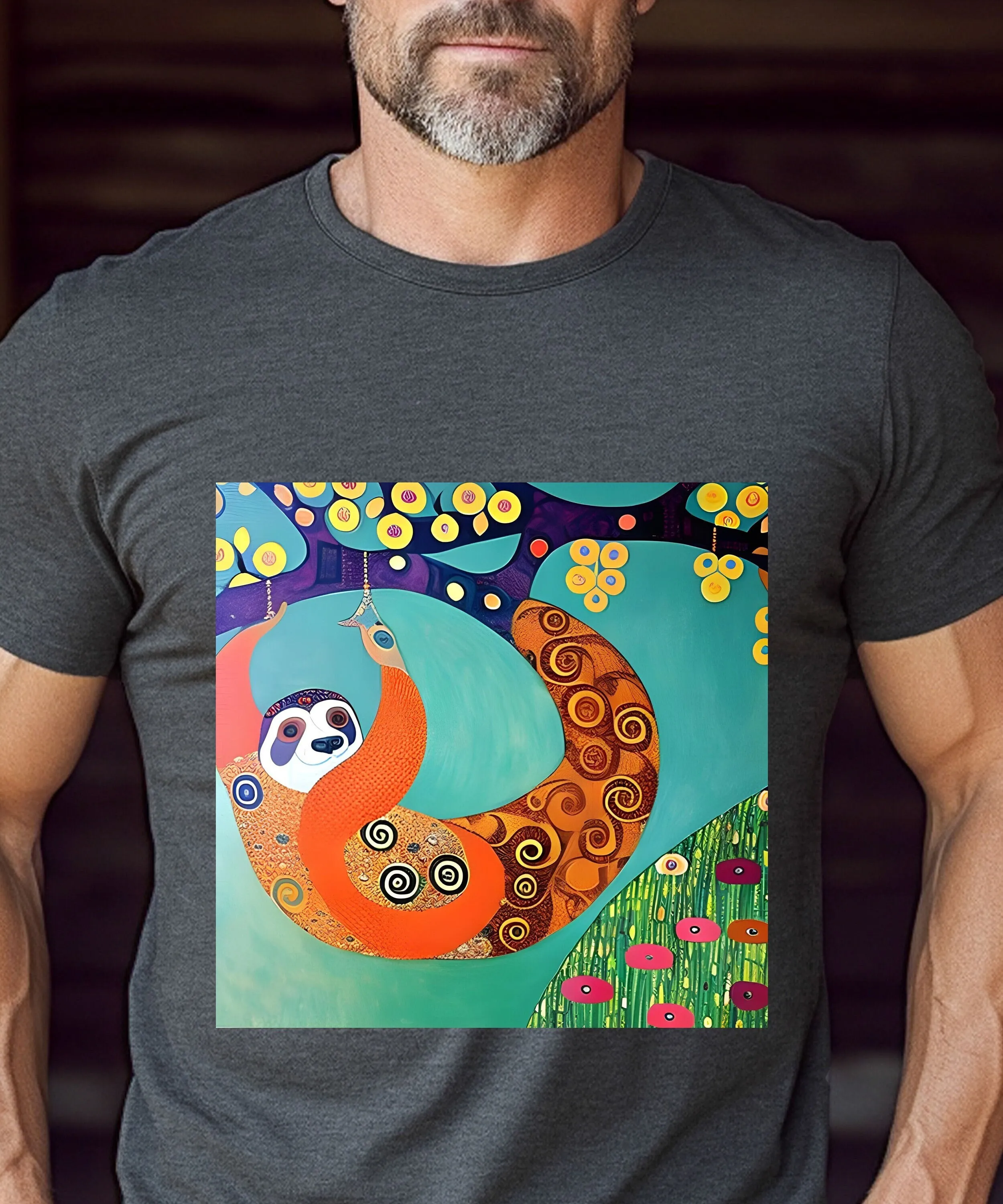 Sloth T Shirt Funny Art Birthday Animal Lover Cool