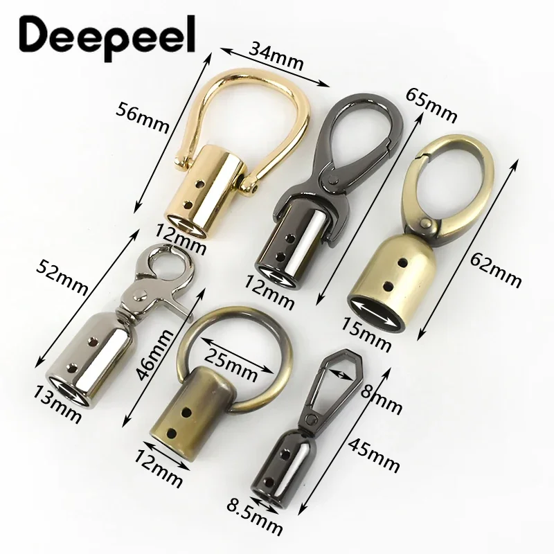 4/10/20Pcs Deepeel Handbag Tassel Cap Clasp Hook Connector Bag Hanger Metal Buckles Bags Strap Stopper Cord Lock DIY Accessories