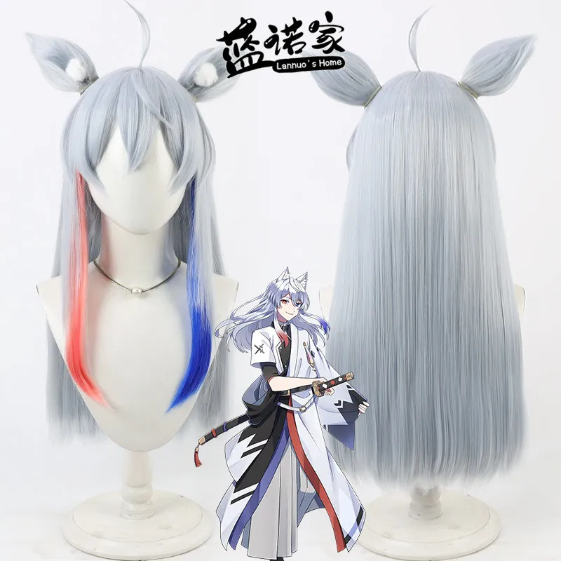 

Красочный парик в стиле аниме Donuku Osplay, реквизит для Хэллоуина, карнавала, вечеринки, синтетические волосы, термостойкое волокно + шапочка для парика