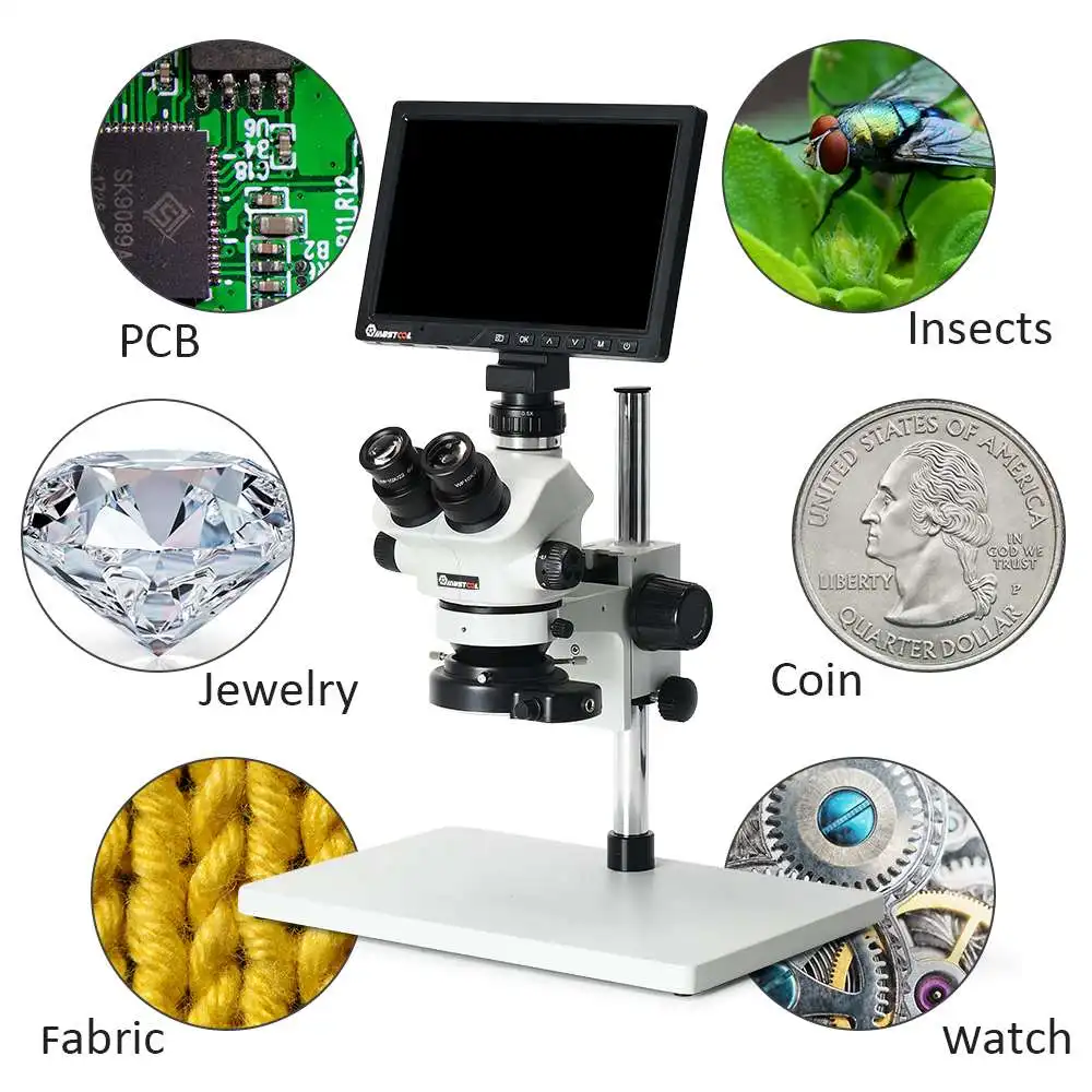 MUSTOOL L7-50 50X Trinocular Biological Compound Microscope 10 Digital Microscope CMOS Sensor HDMI USB For School Education