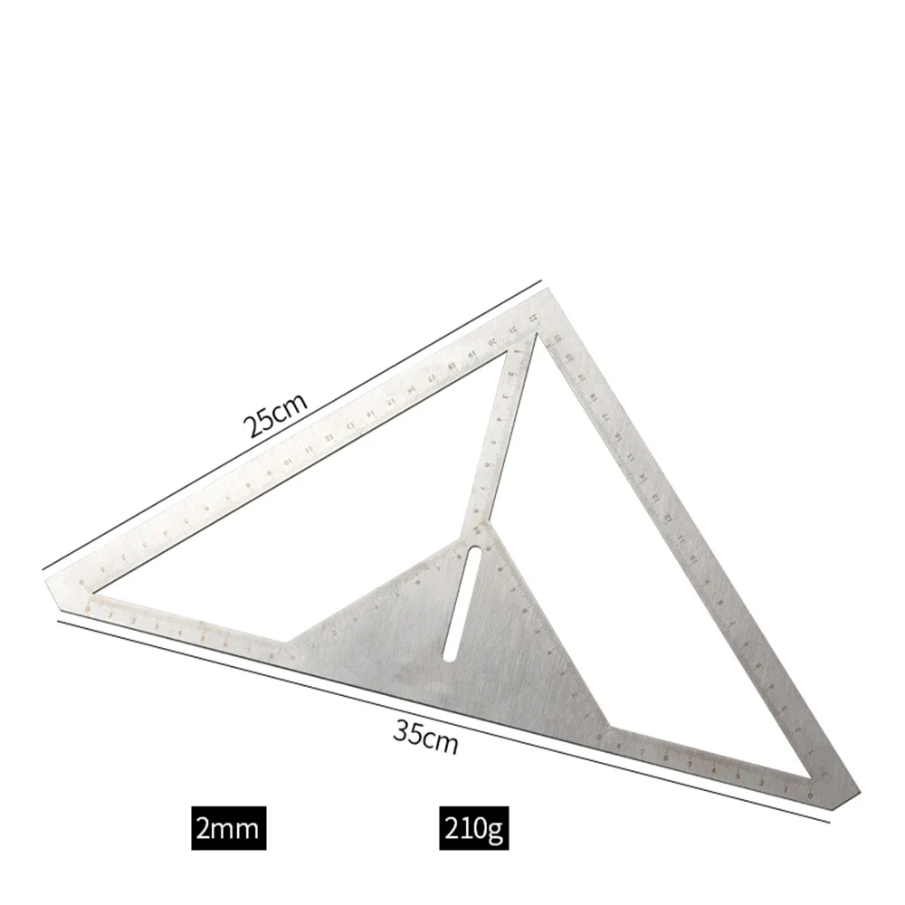Regla de drenaje de suelo de acero inoxidable, herramienta de artefacto para ladrillos, regla triangular con escala, regla de azulejo de cerámica de medición