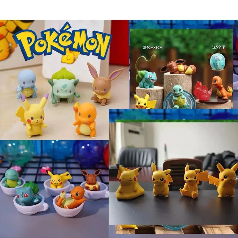 

Original Pokemon Cute Gashapon Pikachu Charmander Gengar Anime Action Figures Toys for Boys Girls Kids Gift