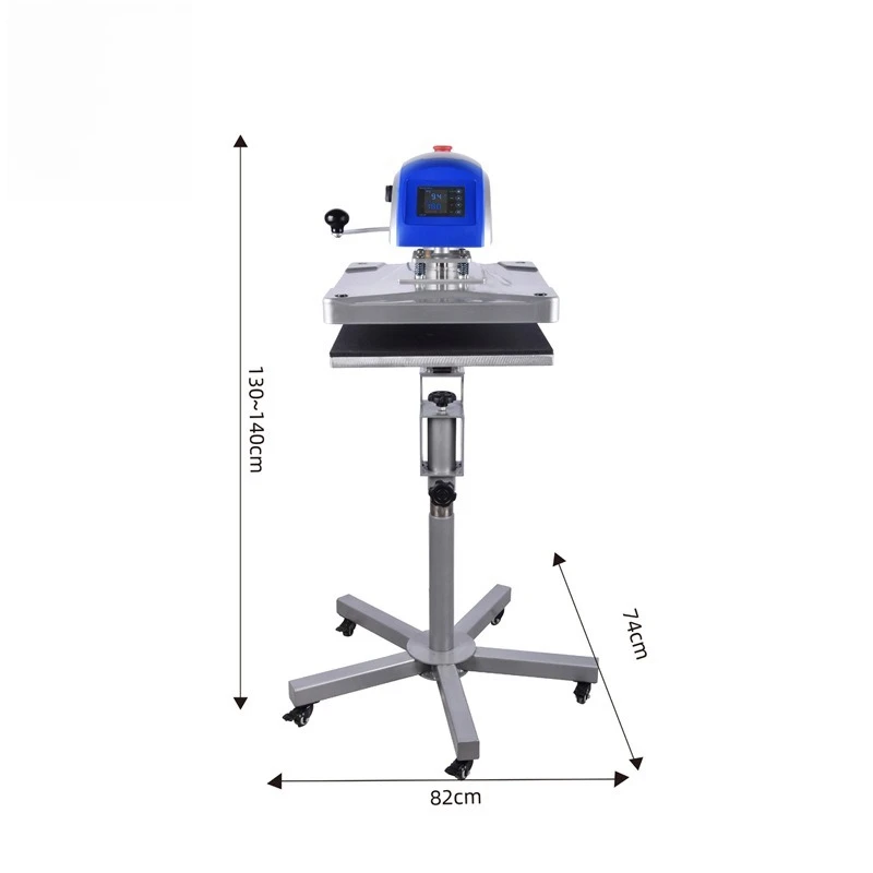 40*50cm Shaking Head Heat Transfer Machine with Tripod Mobile Automatic T-Shirt Clothing Hot Stamping Machine