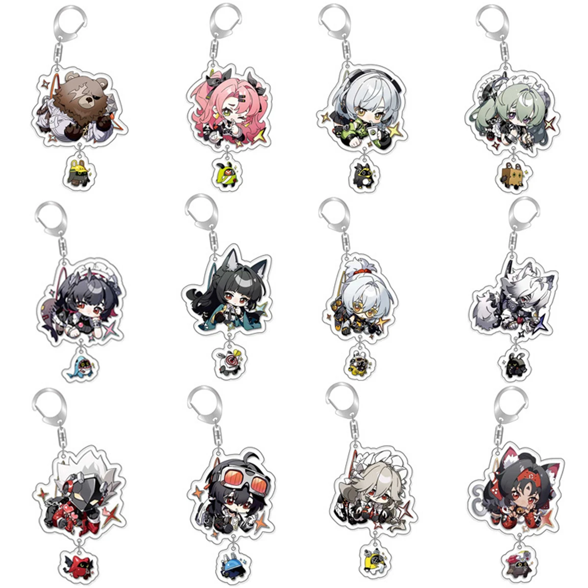 Anime Acrylic Keychain- Zero Cute y2k Cartoon Character Pendant, Suitable for Bags and Keys, cosplay gifts Perfect Gift for Fans