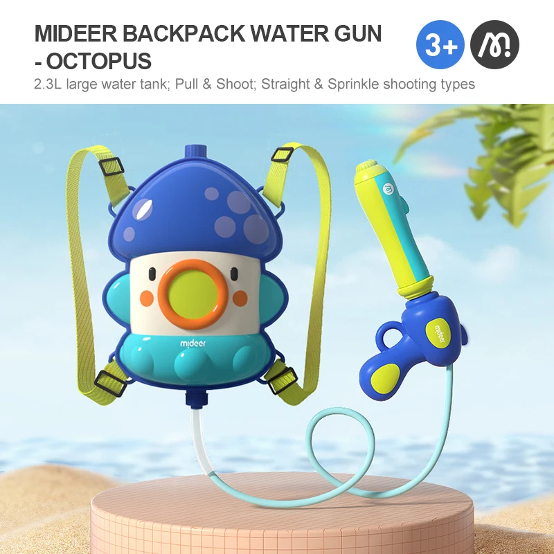 Mideer Backpack Water Gun for Children\'s Summer Toy Gift