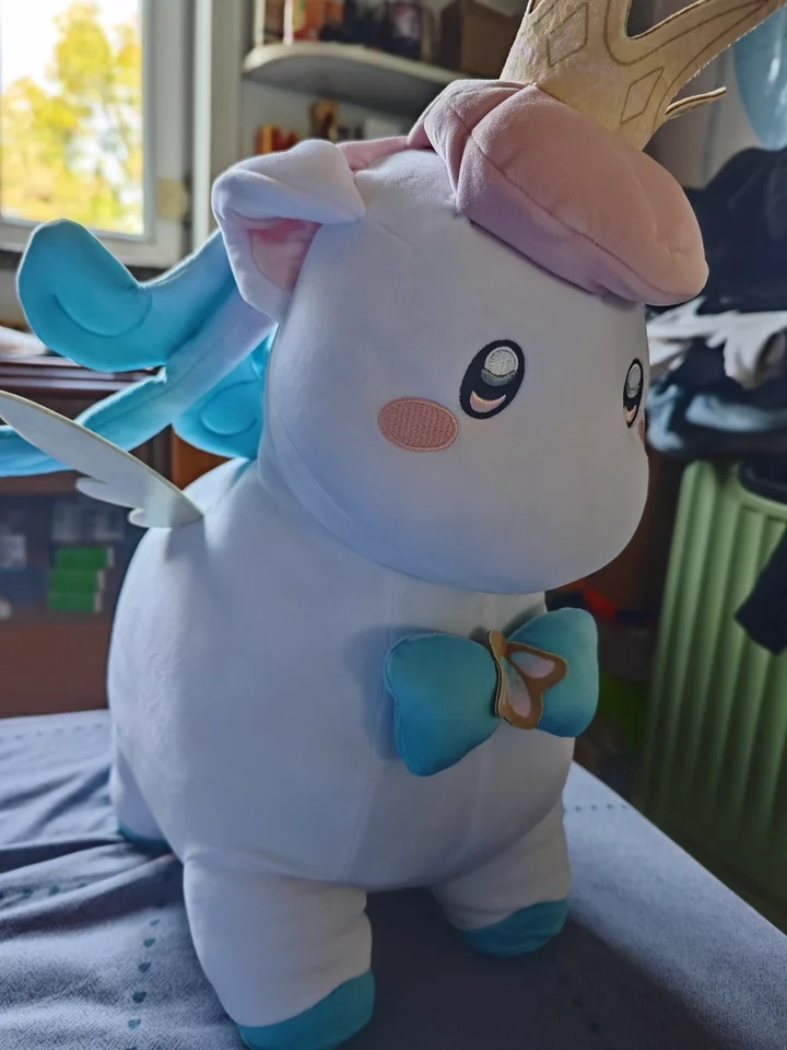 [الأصلي] هونكاي ستار السكك الحديدية إيكا وسادة نموذج زخرفة زينة مسند الرأس لطيف ليتل الأبيض الحصان تأثيري حلي الهدايا