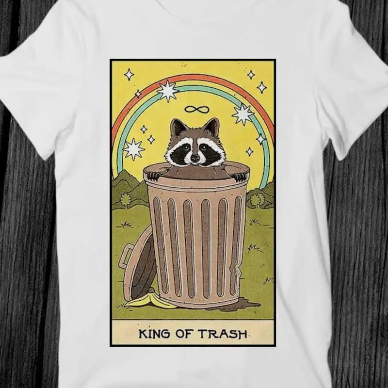 King Of Trash Raccoon Tarot Card T-Shirt