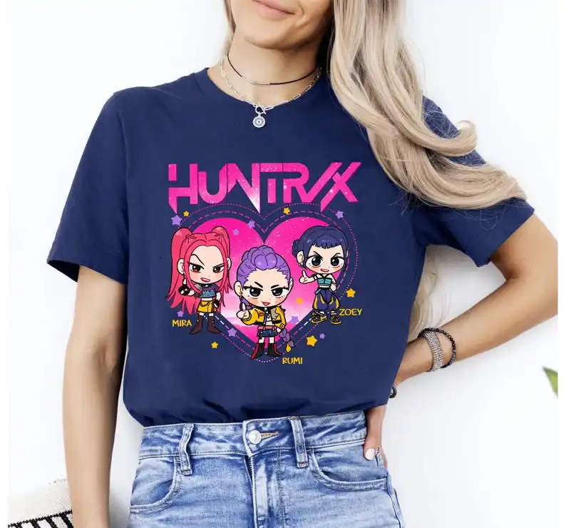 2025 New Hot! Kpop Demon Hunters Children's T Shirt Short Sleeve T-shirt Cute Harajuku Tshirt for Cool Boys Girls Fashion 02