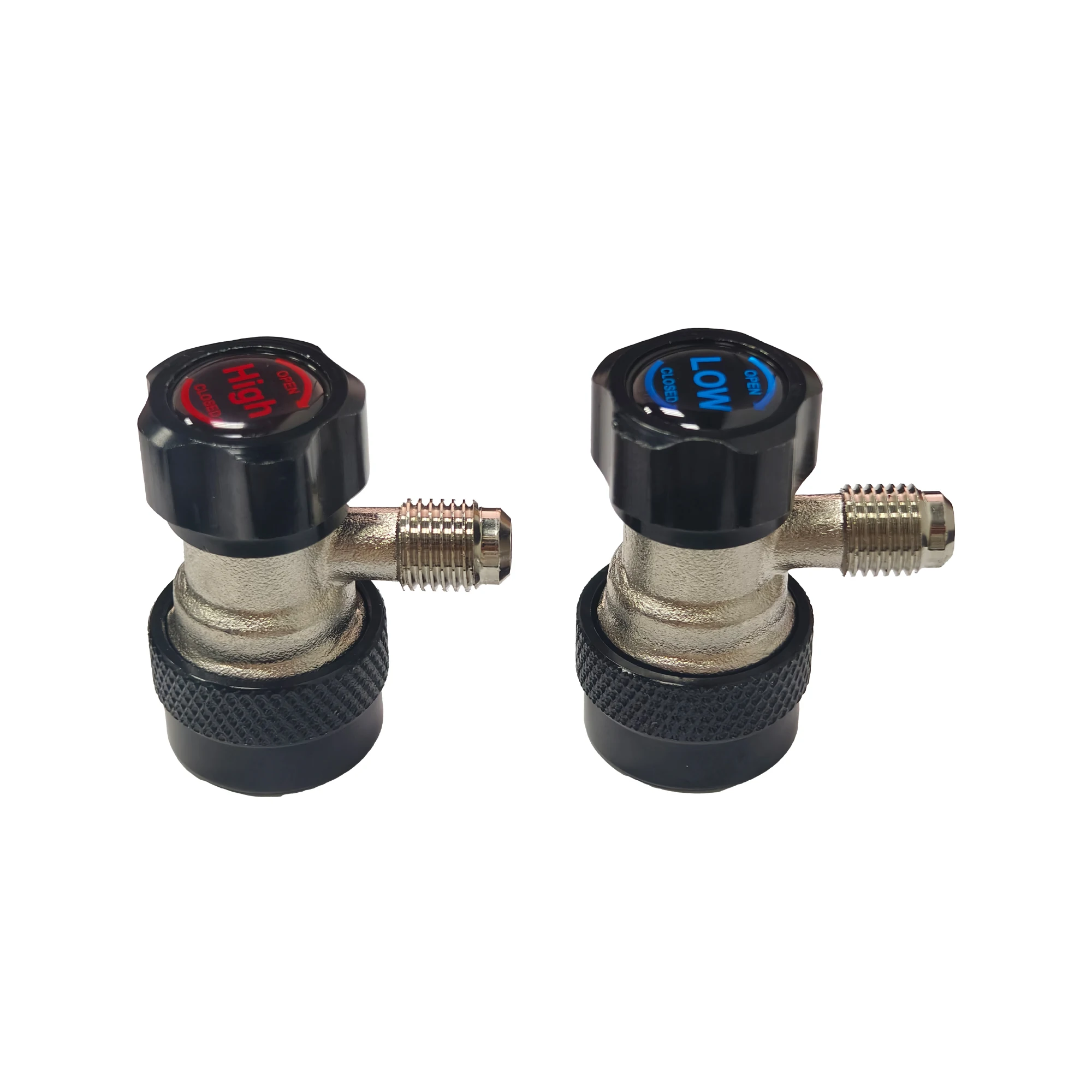 Freon R134a Zylinderadapter Gasinjektor Einstellbarer Niederspannungsanschluss Schnellverschluss-Schlauchadapter Klimaanlagen-Installation