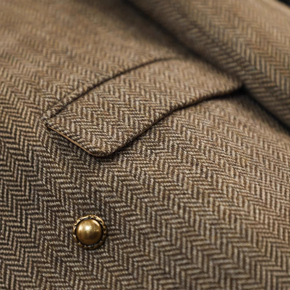 High Quality Stripe Woolen Blazer Women Spring Autumn Jacket Double Breasted Long Sleeve Business Formal Jacket Female Outerwear