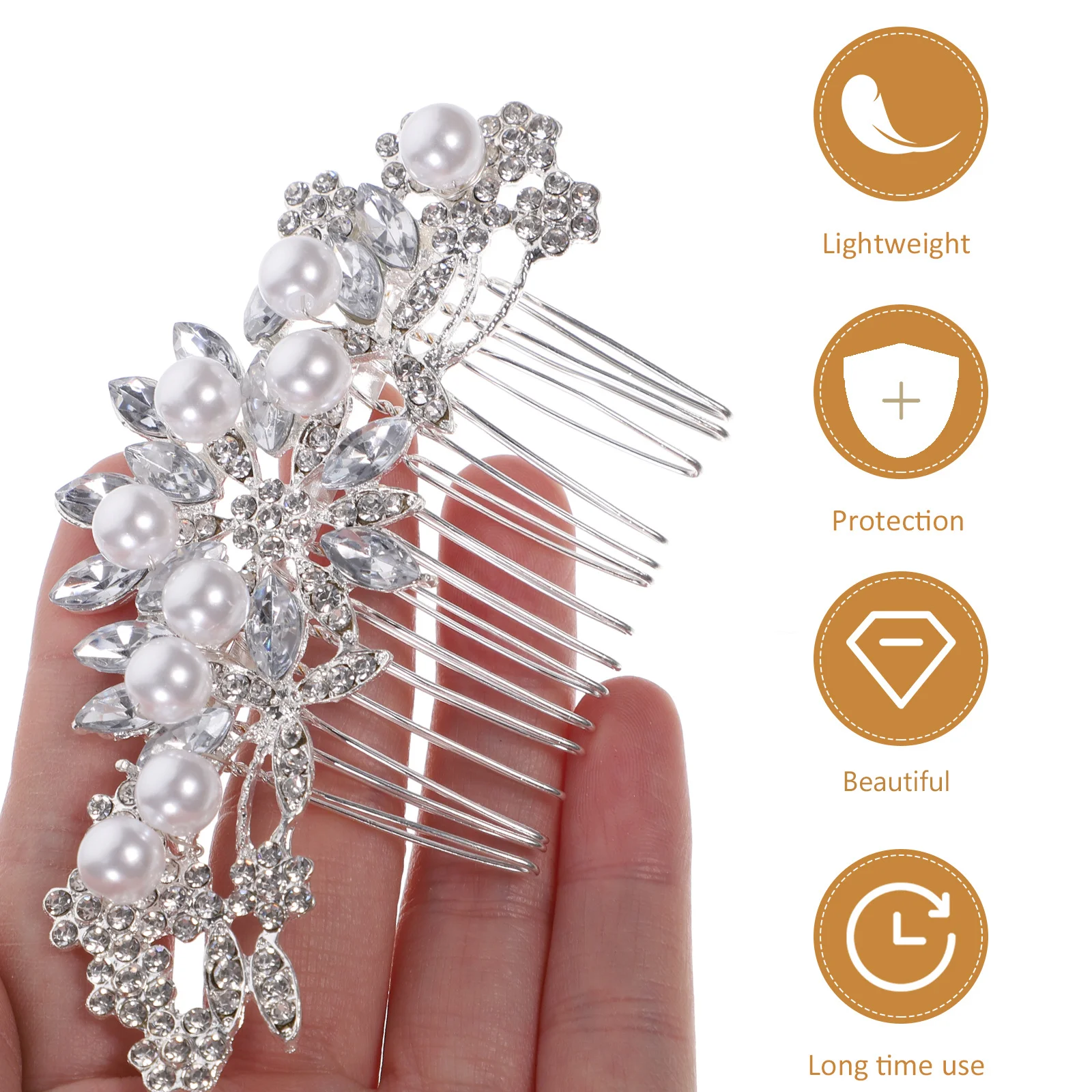 سبائك الزفاف حجر الراين حزب سبيكة الأزياء غطاء الرأس الزفاف الشعر الإدراج مشط كريستال الشعر الإدراج مشط #5