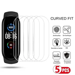 5Pcs Hydrogel Film for Xiaomi Mi Band 8 7 6 5 4 3 Full Cover Soft Screen Protector Smart Watch Accessories Not Glass