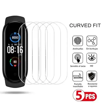 5ks hydrogelová fólie pro Xiaomi Mi Band 8 7 6 5 4 3 Celoplošný měkký chránič obrazovky Příslušenství pro chytré hodinky (ne sklo) 6 nejlepší prodej LCD displej náramku Mi Band 3 - №2