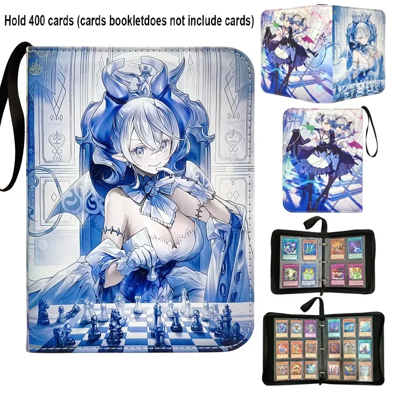 400 buah Yu Gi Oh Black Magician Girl kartu Album Map huruf Binder Notebook permainan koleksi hadiah mainan permainan