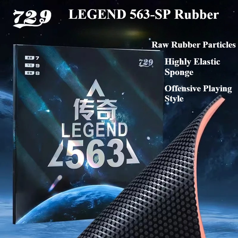 LEGEND 563-SP Table Tennis Short Pips Rubber with 1.5/1.8mm Sponge, High Sink & Control for Offensive Play, ITTF Approved