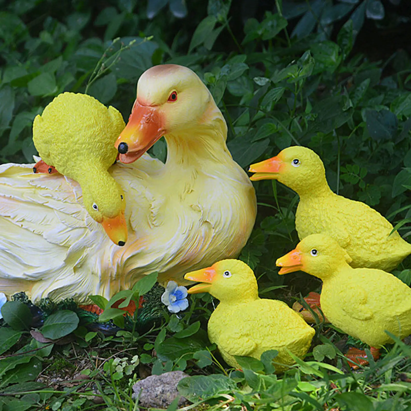 

Набор из 4-х фигурок уток из смолы для декора, имитация реалистичного микроландшафта, портативный и компактный, для сада и двора