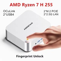 Aoostar MACO Mini PC Gamer AMD Ryzen 7 H 255 Fingerprint OCuLink 2*USB4 2*NVMe 2*2.5G LAN Windows 11 WiFi6 Desktop NUC Computer