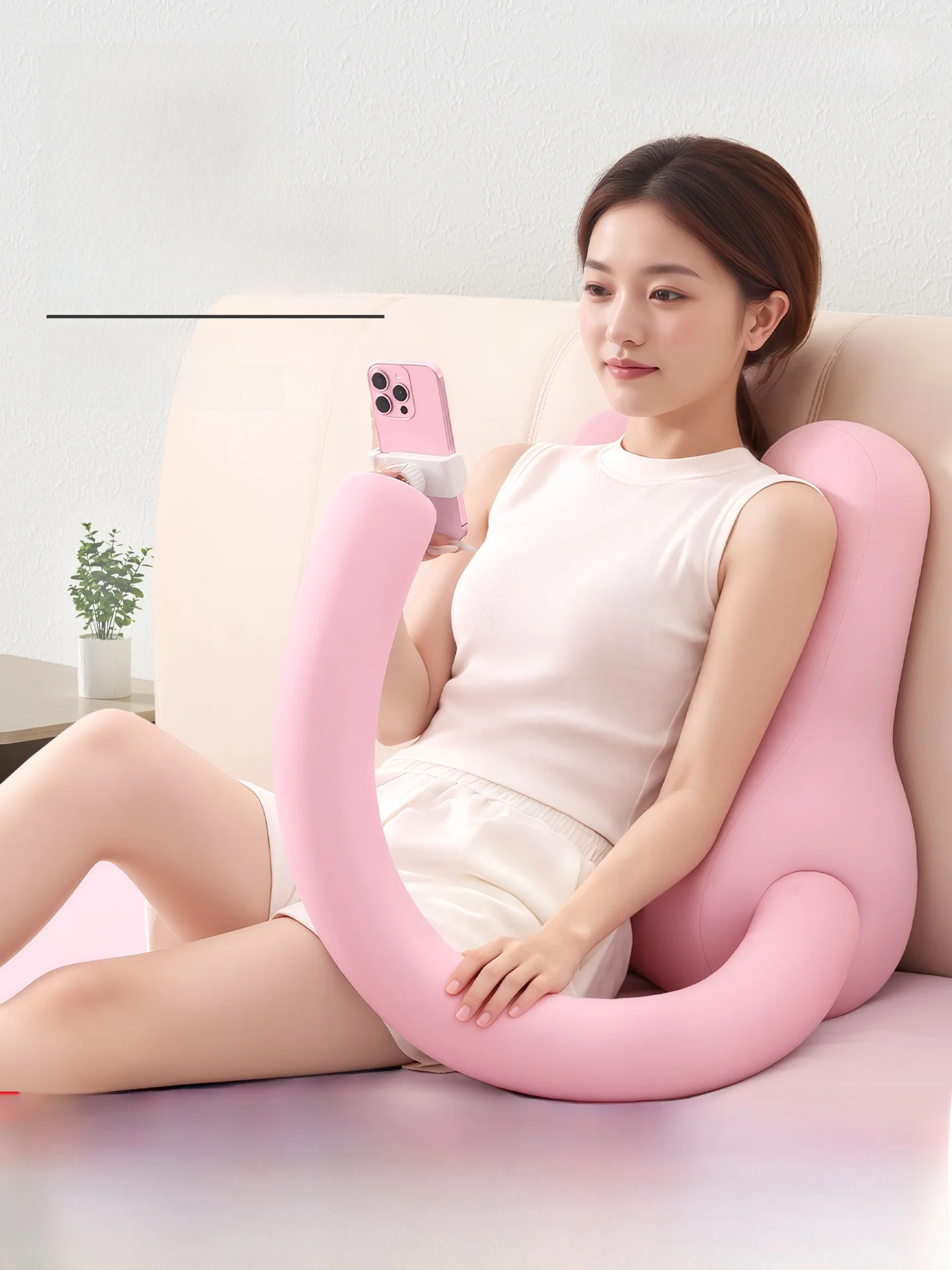 Modern Simple Bed Phone Stand Pillow Backrest Cushion Support Lazy Person Lie down Not Tired Universal Home Comfort Pillow