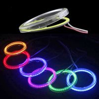 60mm 70mm Motorcycle Halo Ring Lamp Daytime Running Light Car COB LED Decorative Headlight DRL Fog Light DC 12V Angel Eyes Bulb