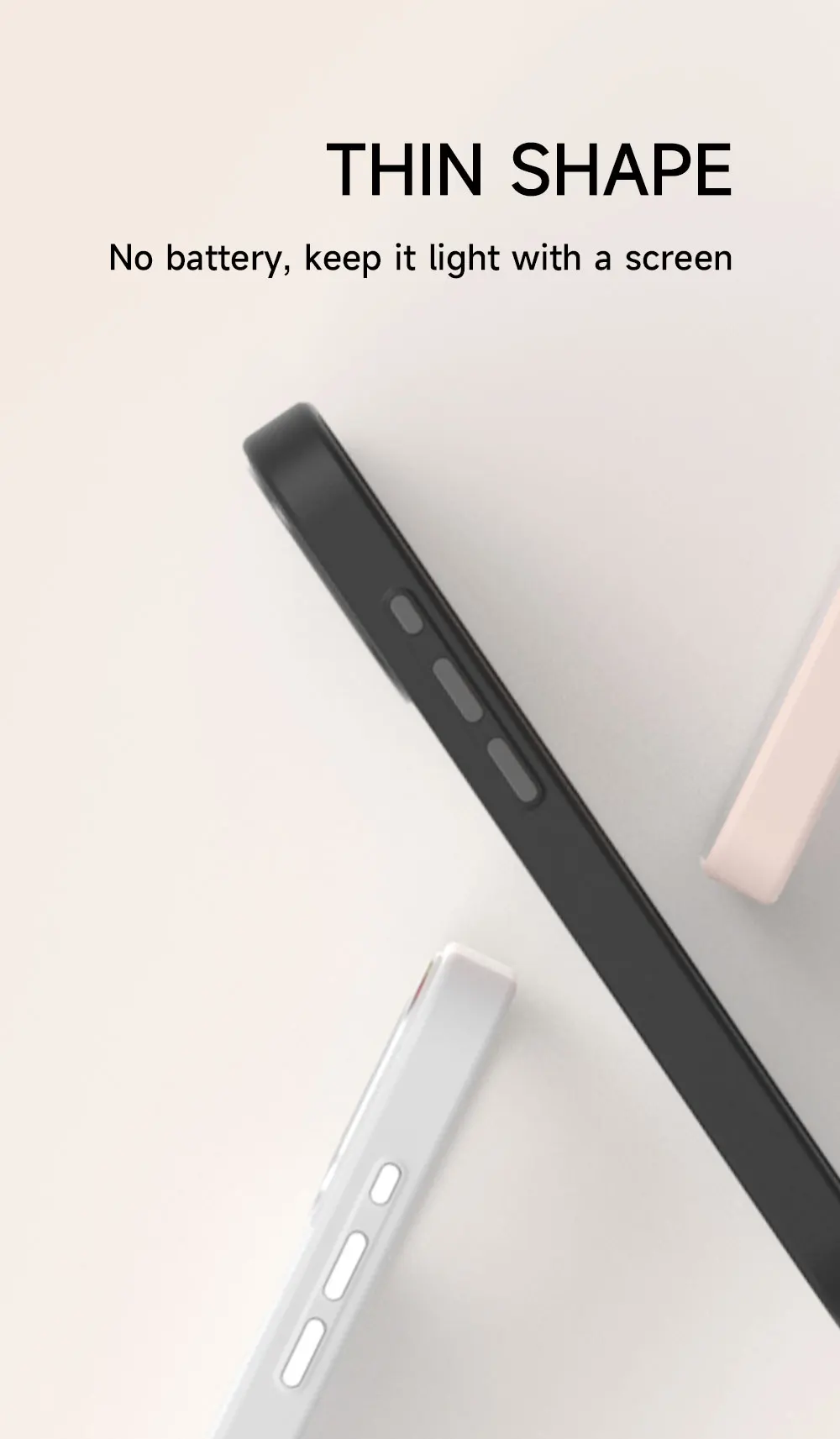 Nova capa de telefone NFC E Ink para iPhone 16 Pro Max - Design DIY de menina de desenho animado, capa inteligente sem bateria