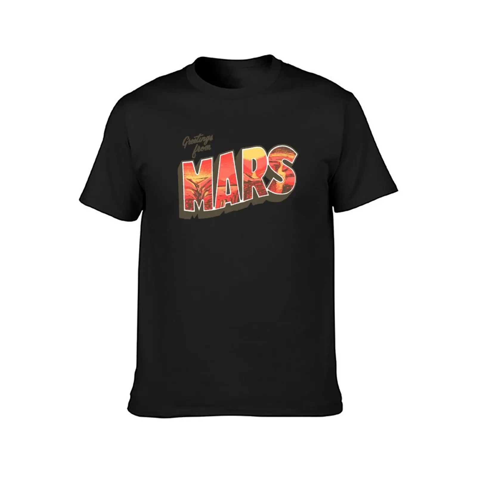 Greetings from Mars T-Shirt summer top anime clothes plus size tops mens graphic t-shirts big and tall