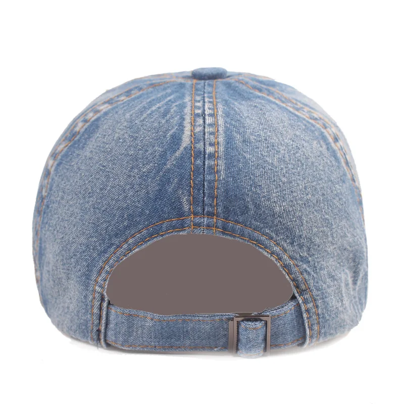 Vintage Washed Cotton Baseball Cap Men Women Denim Dad Hat Adjustable Trucker Style Low Profile Casual Travel Cap