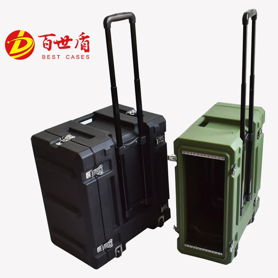 

Rotomolding Tool Box Waterproof IP65 Shockproof Dustproof Plastic Portable Power Rack Case 2U 4U 6U 8U