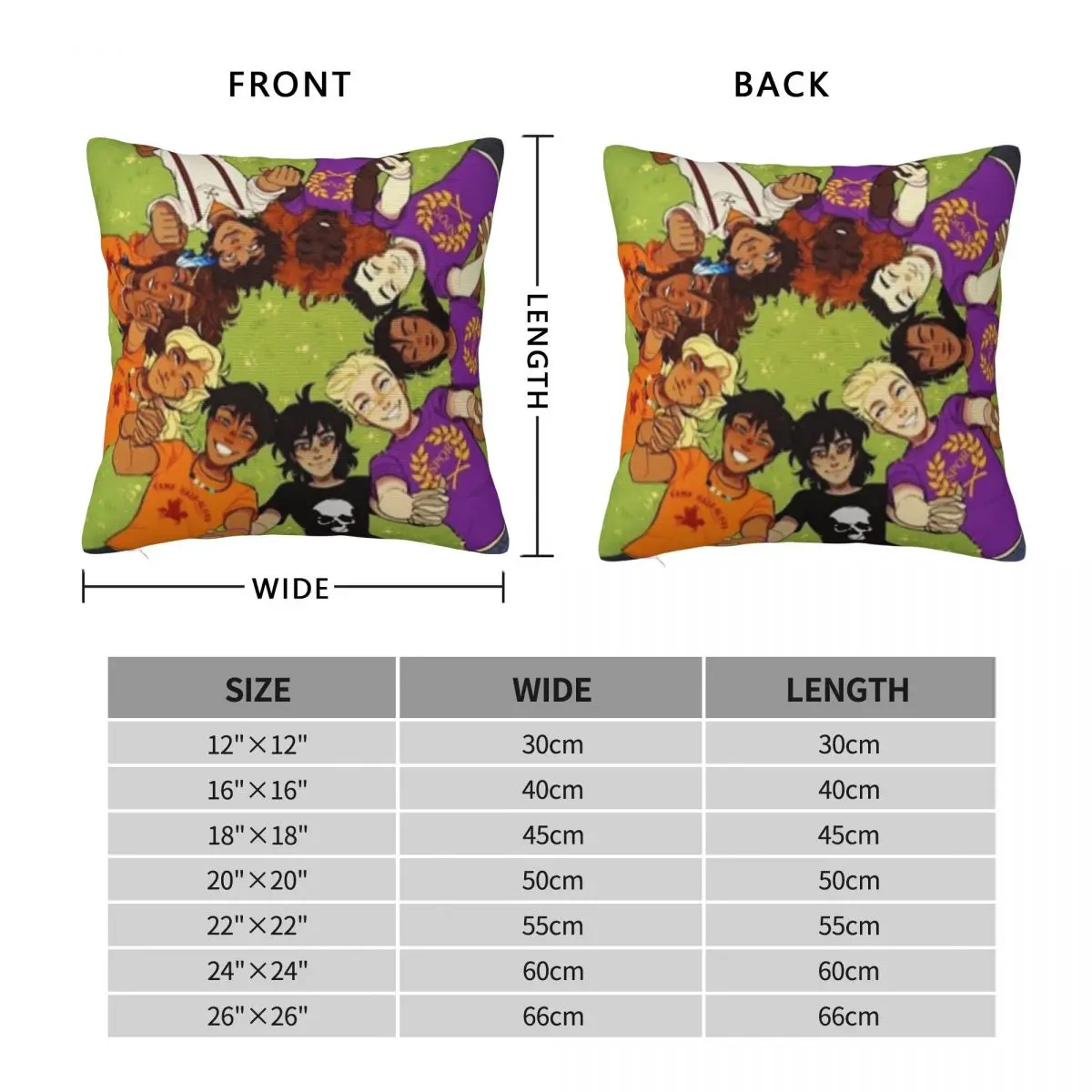 Heroes Of Olympus Square Pillowcase Polyester Linen Velvet Pattern Zip Decorative Pillow Case Car Cushion Cover