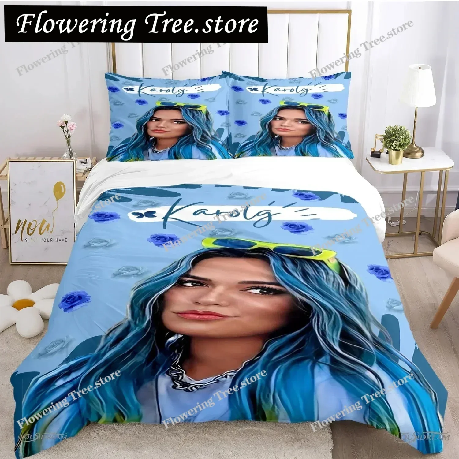 

Sexy Karol G Singer All Season Duvet Cover Comforter Bedding set Soft Quilt Cover and Pillowcases Teens SingleDoubleQueenKing029